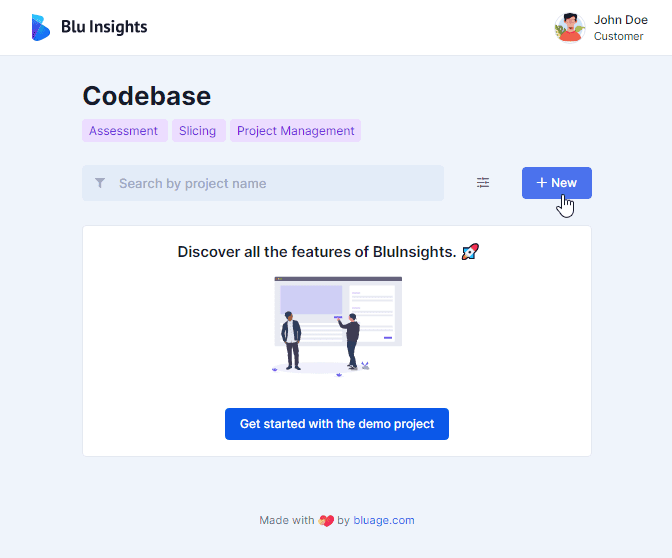 Create new Codebase project